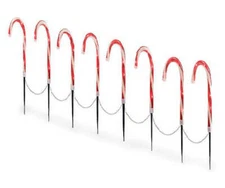 Winter Wonder Lane Candy Cane 8-Piece Pathway Markers