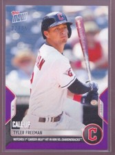 Tyler Freeman Rookie Call-Up Guardians 2022 MLB TOPPS NOW #653 Purple /25 🔥