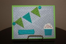 STAMPIN' UP  HAPPY BIRTHDAY PENDANTS AND CUPCAKE CARD KIT OF FOUR 4 