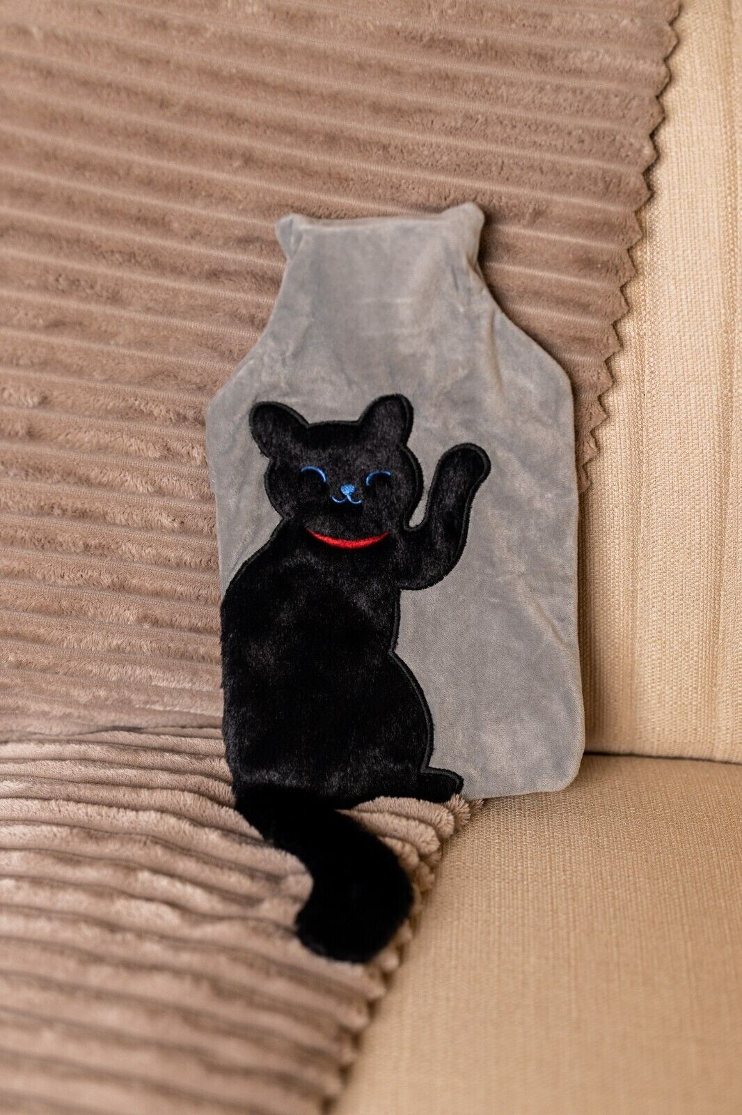 2L Hot Water Bottle Cat Cover Christmas Gift Soft Plush Kitten Animal Bed Warmer eBay