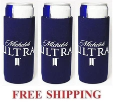 MICHELOB ULTRA 3 SLIM CAN COOLER COOZIE COOLIE KOOZIE HUGGIE FULL BOTTOM NEW BUD