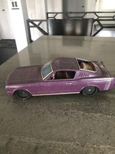 Vintage Tin Friction Purple Lilac MUSTANG Asahi ATC , Japan Rare 11"