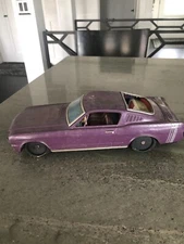 Vintage Tin Friction Purple Lilac MUSTANG Asahi (ATC), Japan Rare 11"