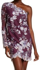 FREE PEOPLE ROSALIE MINI DRESS EMBROIDERED (SIZE UK 8) WINE RRP $250