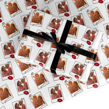 Romantic Pinboard Photo Montage Upload with Text Wrapping Paper