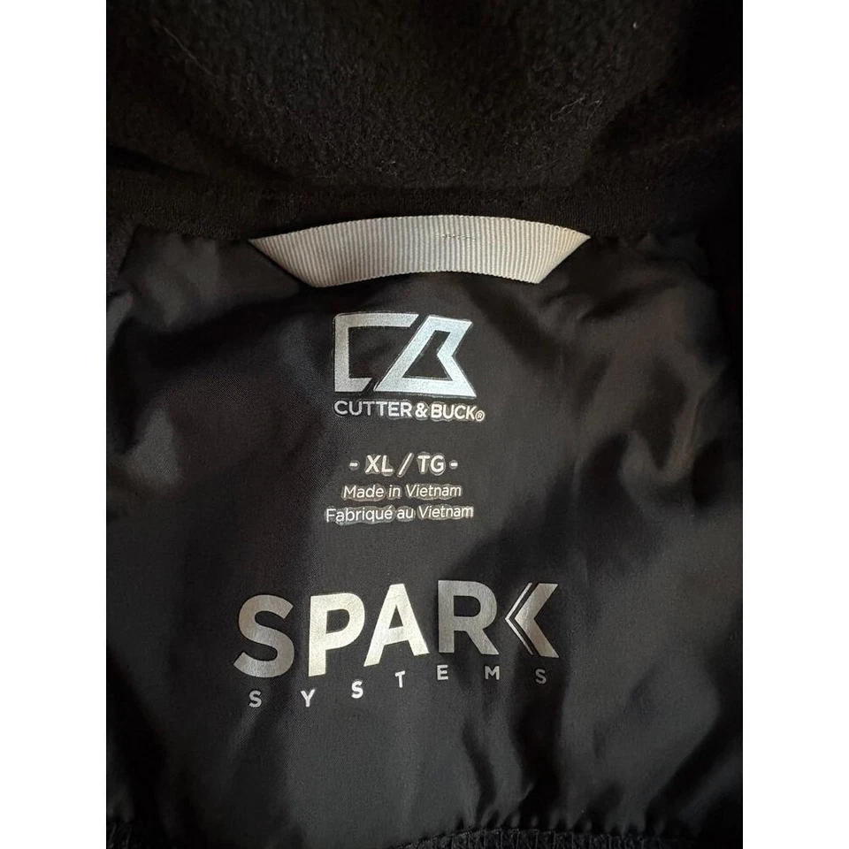 CUTTER & BUCK UW Huskies Black Fleece Vest w/University of WA logo Sz WOMEN'S XL - Image 3 of 4