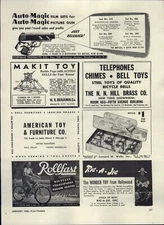1948 PAPER AD Stephens Products Toy Auto-Magic Picture Gun Rollfast Bicycle 