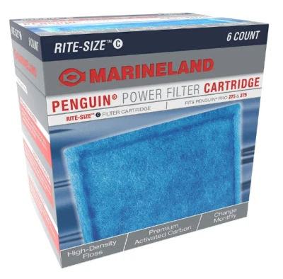 GEORGLASKO_8 Marineland Penguin Power Rite-Size C Filter Replacement Cartridge Blue 6 Count