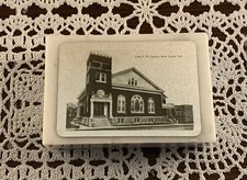 Taylor Graphics First UB Church New Castle Indiana Marble Paperweight  2 x 3 In