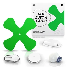 CGM X-Patch Green 20 Pack Freestyle Libre Medtronic Guardian Dexcom Omnipod