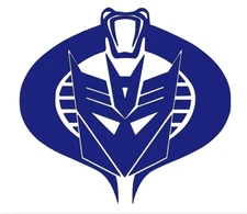 DECEPTICON  COBRA DIE-CUT Chrome or Color Vinyl Decal Sticker Transformer Gijoe