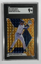 2021 Panini Mosaic Orange Reactive Ken Griffey Jr. #162 SGC MT 9