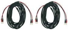 2) Rockville BN20 20 Foot 14 AWG 100% OFC Copper Banana to Banana Braided Cables