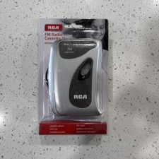 RCA FM Radio Cassette Player Portable With Earphones Belt Clip RCP268 NEW