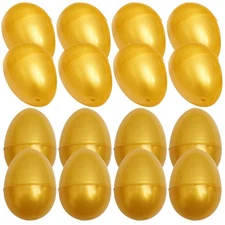 24pcs Empty Golden Easter Plastic Egg Kids Toy Wrapping Egg Party