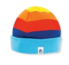 Aldi Gear 2023 Beanie Cap Winter Hat RAINBOW Icon Stripes Multi-color UNISEX