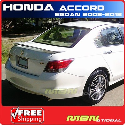 Trunk Spoiler For 2008-2012 Honda Accord Sedan Painted NH737M POLISHED MET METAL