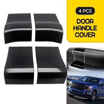 Interior Door Handle Panel Trim Decor Cover For Ford F150 2015-20 Carbon Fiber C