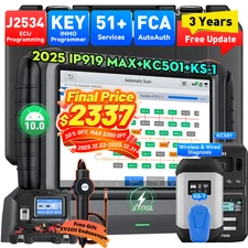 XTOOL IP919 MAX KC501 KS-1 Key Programmer J2534 ECU Programming OBD2 Scanner FCA