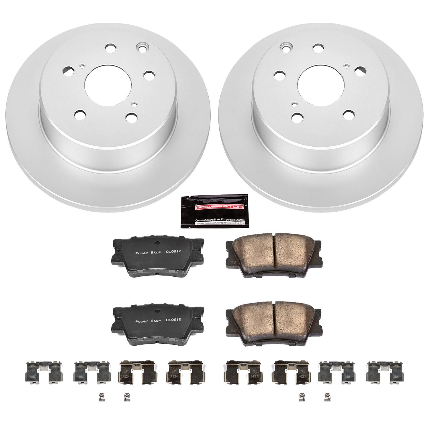 Power Stop CRK4671 Z17 Evolution Brake Kit with Genuine Geomet Coated Rotors And