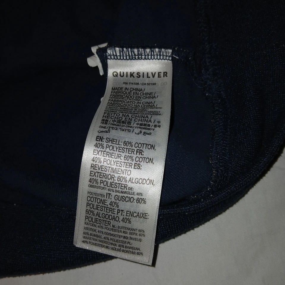 Толстовка с капюшоном для мальчиков Quicksilver серая/темно-синяя в полоску Great Otway размер большой - Изображение 4 из 4