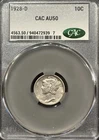 1928-D MERCURY DIME CACG AU50