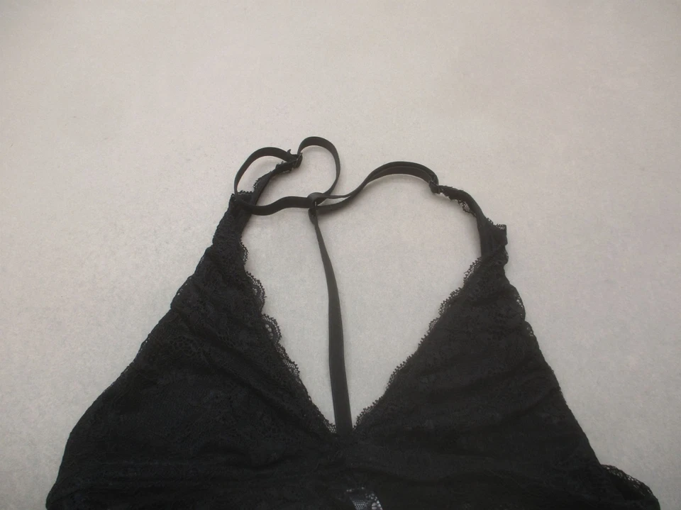 Out From Under Talla M Bralette sin forro y sin forro para mujer con encaje negro 10H Foto 2 de 4