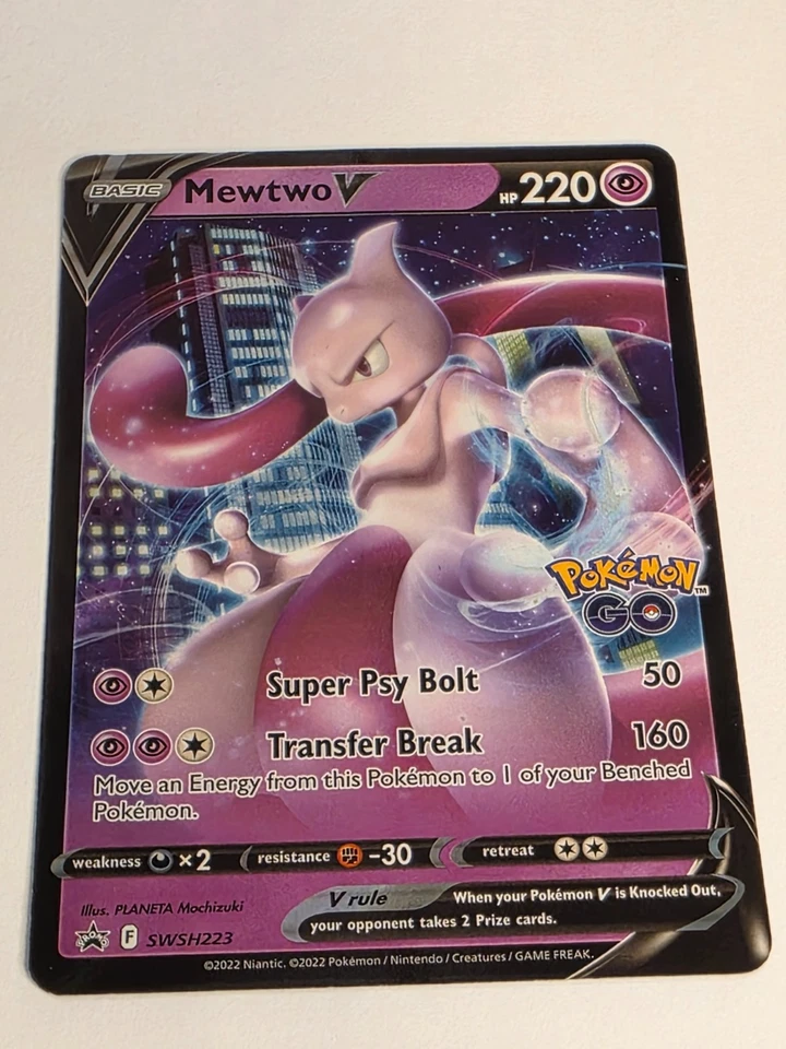 Mewtwo V SWSH223 SWSH: Sword & Shield Promo Cards Holo NM - Image 2 of 4