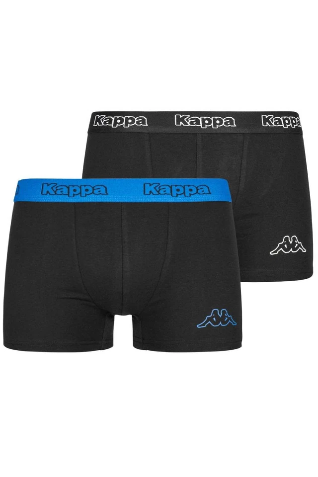 8 x Kappa Mens Black/Blue Sea Boxer Shorts Comfy Trunks