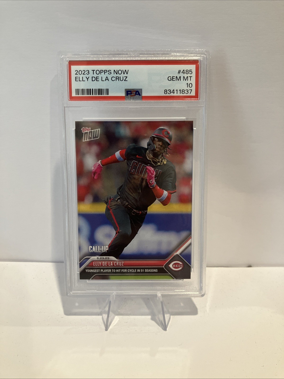 Elly De La Cruz 2023 Topps Now Call-Up  #485 Rookie Year Card PSA 10