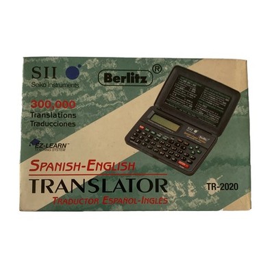 Seiko Instruments TR-2020 Vintage Spanish English Translator 90s Berlitz