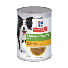 Hill's Science Diet 7 Senior Vitality Chicken Vegetable Stew Wet Dog Food, 12