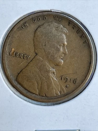 1916-S Fine Lincoln Wheat Cent Penny Semi-Key Date Fast Shipping Lot 626