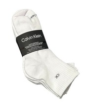 Calvin Klein 6-Pair Men's Cushion High Quarter Socks  White