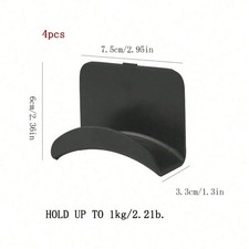 Wall-Mount Headphone Hanger Hook Adhesive No-Drill Gaming Headset Stand Hat Rack
