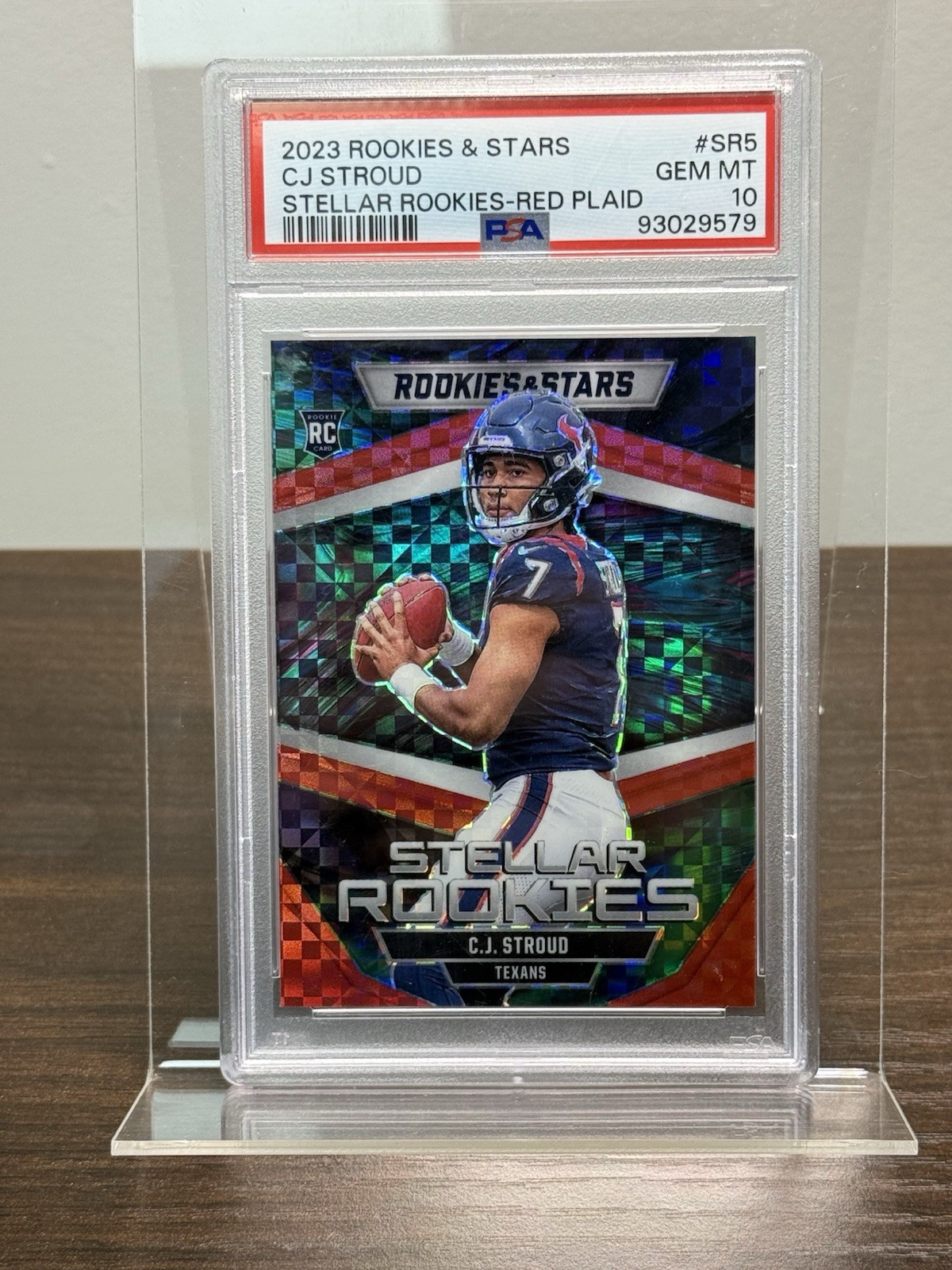 CJ Stroud Panini Rookies & Stars Stellar Rookies #SR5 Red Plaid