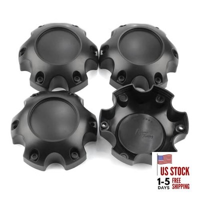 Wheel Center Caps for Ultra Motorsports 6 Lug Center Hubcaps, P/N: 89 Black