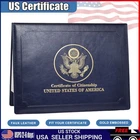 US Citizenship Certificate Holder Naturalization Padded Leatherette Cover