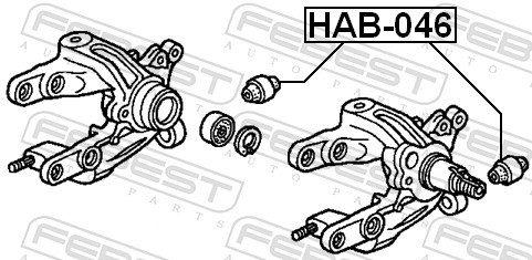 Fits FEBEST HAB-046 REAR PIN SILENT BLOCK HONDA ACCORD TOURER CM2 200 ⭐UK Stock⭐