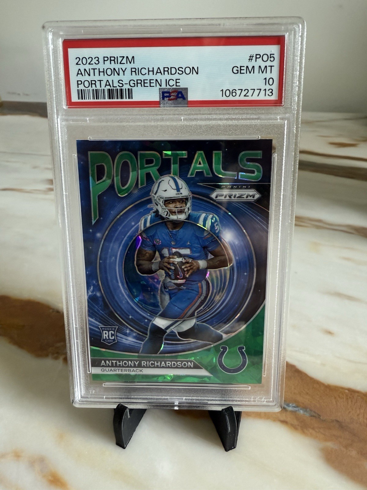 Anthony Richardson Panini Prizm Portals #PO5 Green Ice