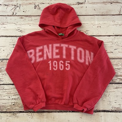 United Colors of Benetton Girl's Cute Hoodie Sweater Cropped Size US 11/12