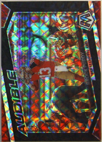 2022 Mosaic Brock Purdy RC Reactive Orange PSA 9 Mint #367 Rookie