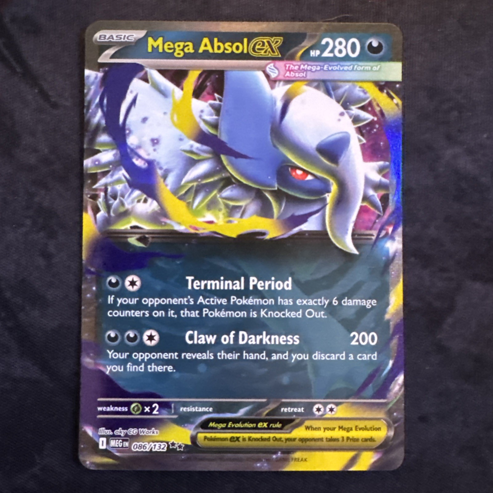 Mega Absol ex Double Rare ME01: Mega Evolution 086/132 NM