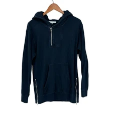 JOAH BROWN Hoodie Logo Pullover Sweatshirt Cotton Black Womens S865