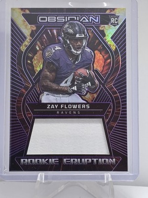 2023 Panini Obsidian - Rookie Eruption Materials Zay Flowers /75 #REM-ZFL 