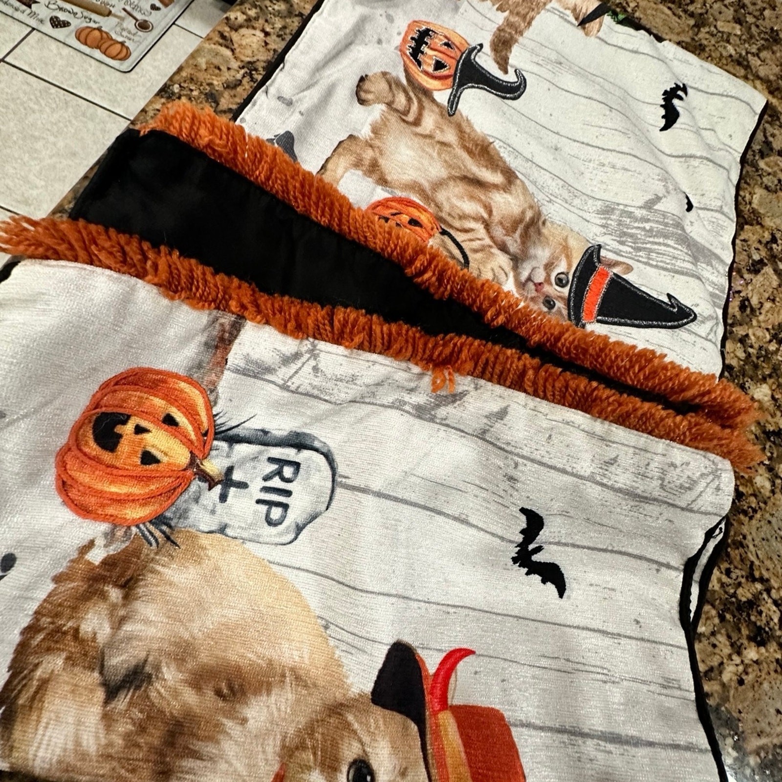 Halloween Table Runner, Cat Table Runner, Hallowe… - image 4