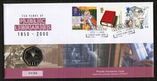 Great Britain 2000 Public Libraries 50p Coin Cover