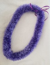 Deep Purple Hawaiian Lei Adult Eyelash Fluffy Ribbon Accent Accessory
