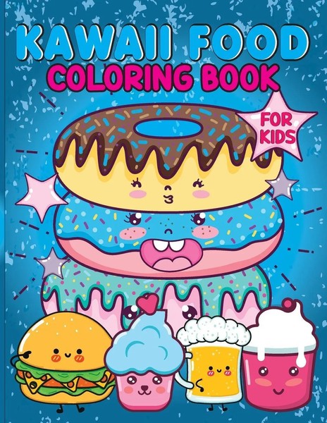Kawaii Food Coloring Book For Kids Kawaii Food Coloring Book For Children Bidden-image