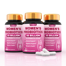 3x Women  s Probiotics for Digestive Health Immune Support 50 Billion CFU 90 caps